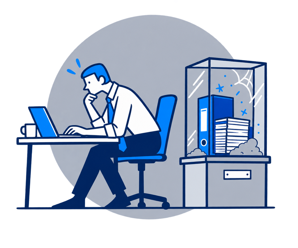 The risk register lives outside the management system.